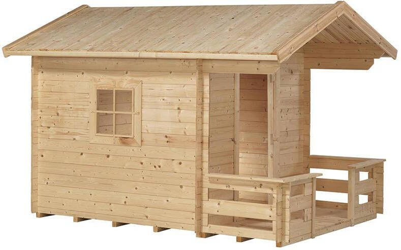 Plus Danmark Speelhuisje vuren met terras 238 x 215 x 190 cm(B x L x H )