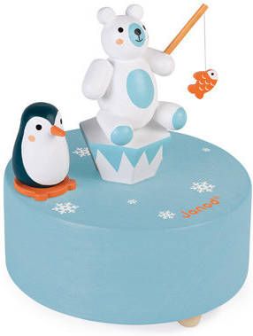 Janod ® Muziekdoos ijsbeer met pinguïn