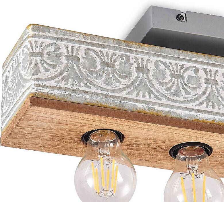 LINDBY Mella plafondlamp met ornamentpatroon, 4 l.