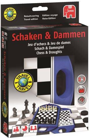 Jumbo Schaken & Dammen Compact reisspel