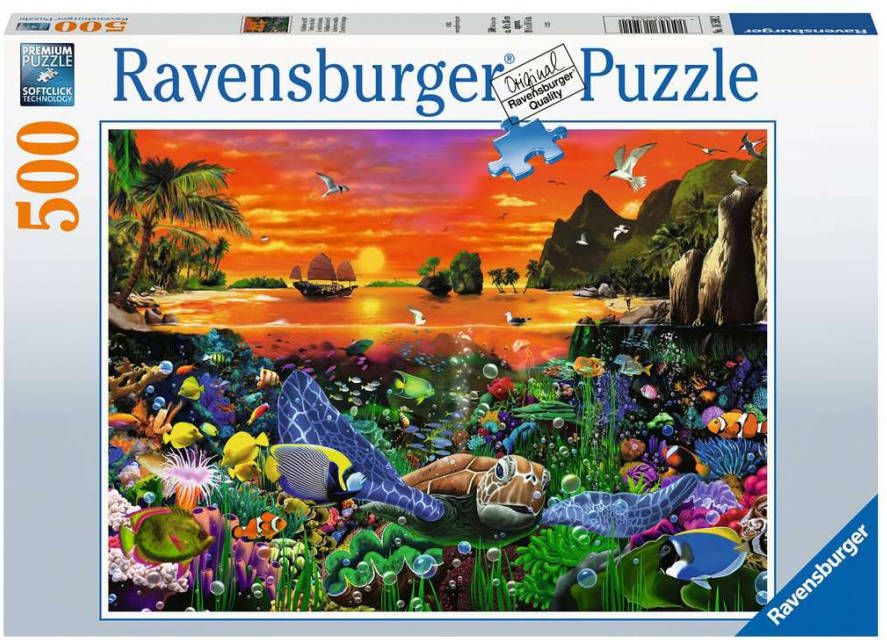 Ravensburger Puzzel Schildpad In Het Rif 500 Stukjes