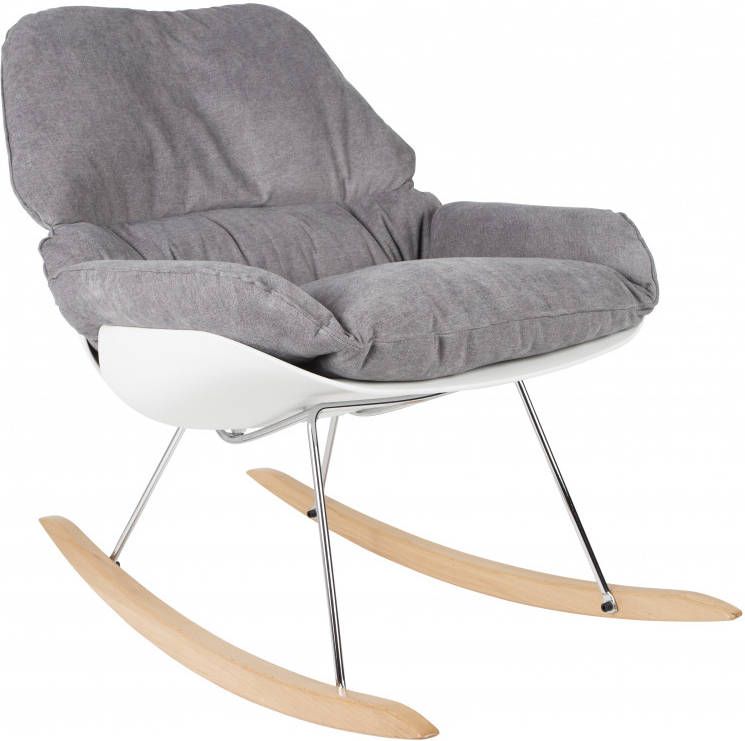 Wants and Needs schommelstoel ross polyester grijs 84 x 76 x 98