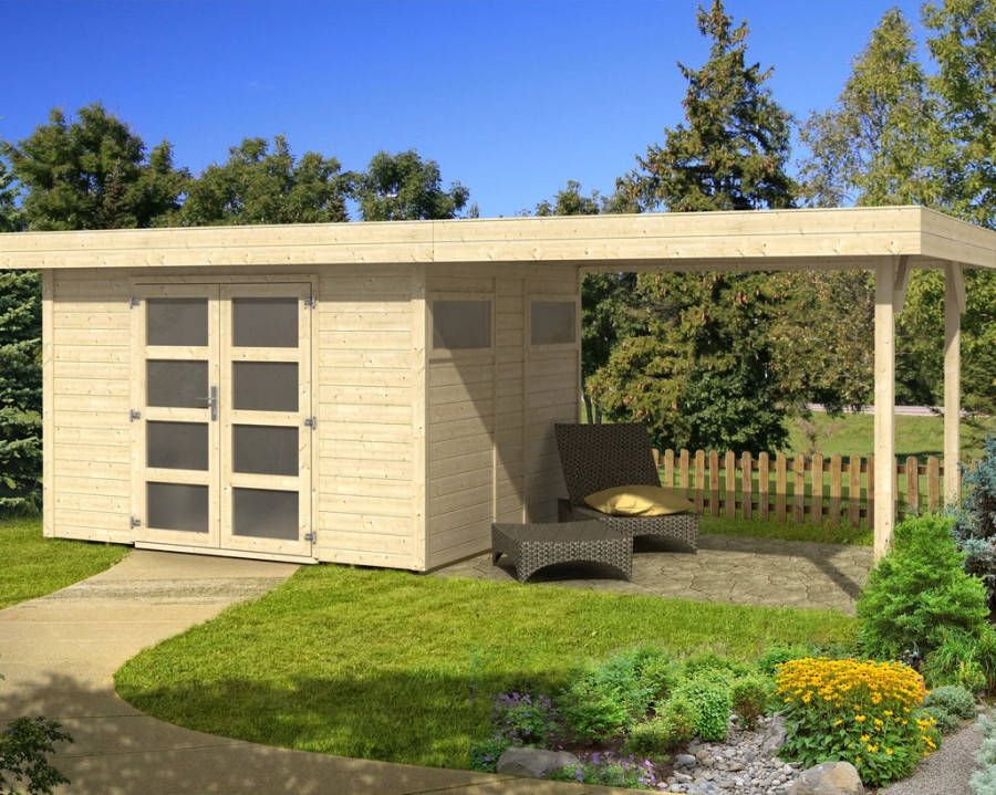 Outdoor Life Products | Tuinhuis Violet 250 met Overkapping 300