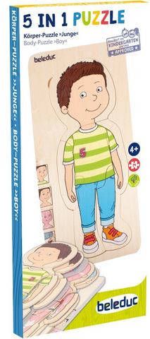 beleduc Contourpuzzel Lichaam lagen puzzel jongen(29 delig )