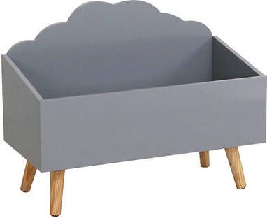 Parya Speelgoedkist Wolkenvorm Kleur Grijs