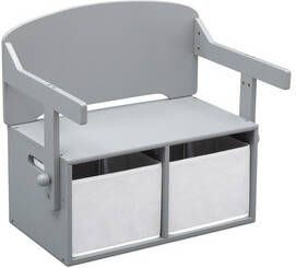 DELTA CHILDREN Delta Child ren MySize Activiteitenbank Omkeerbaar met Opbergruimte Grijs