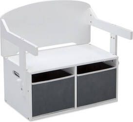 DELTA CHILDREN Delta Child ren MySize activiteitenbank omkeerbaar met opbergruimte Wit