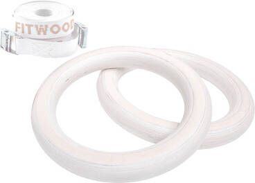 FITWOOD ULPU MINI turnringen, berken wit gewaxt witte bandjes