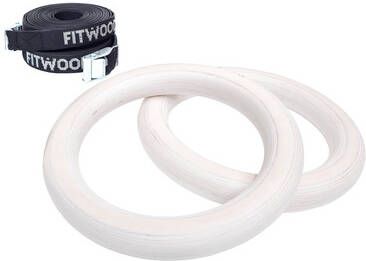 FITWOOD ULPU MINI turnringen, berken wit gewaxt zwarte banden