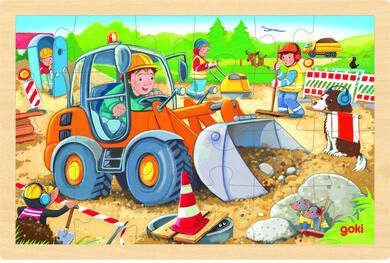 Goki Bouwplaats inlegpuzzel