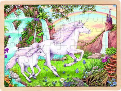 Goki Inlegpuzzel eenhoorn 48 stukjes
