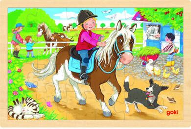 Goki Pony boerderij inlegpuzzel