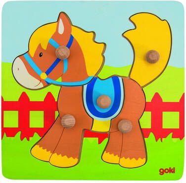 Goki Steekpuzzel Paard 5 delig