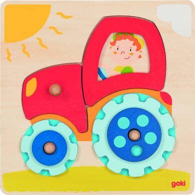 Goki Puzzel Tractor 6 delen