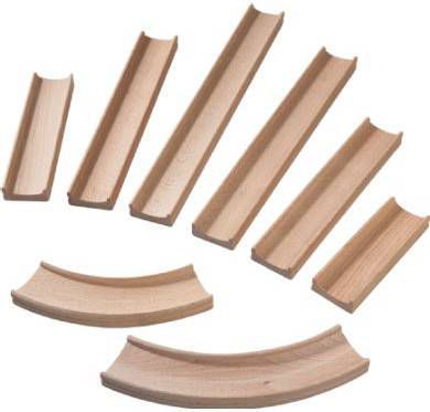 HABA Knikkerbaan Rollebollen Uitbreidingsset Rechte baanstukken en bochten 300851