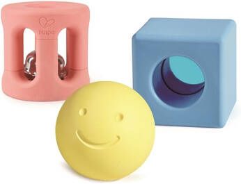 Hape Rammelaar Geometrisch 3-delig Blauw/geel/roze