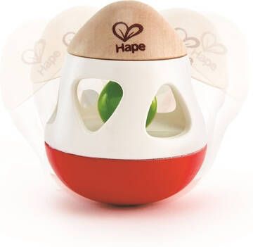 Hape Rammelaar Met Belletjes 9 Cm Rood/wit