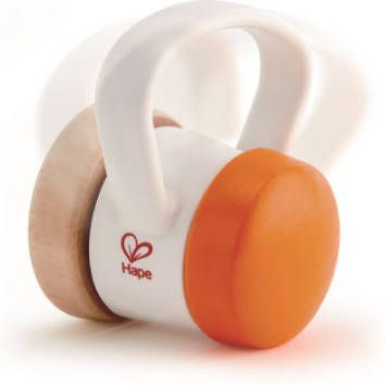 Hape Rammelaar Met Ratel 8 Cm Oranje/wit