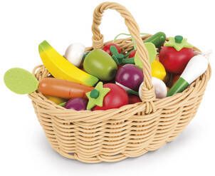 Janod Speellevensmiddelen Fruit en groenteassortiment in mand online kopen
