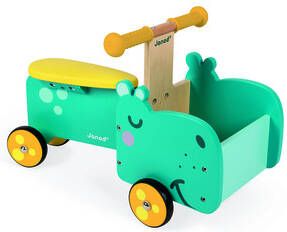 Janod ®, Loopauto nijlpaard met beweegbare voorkant