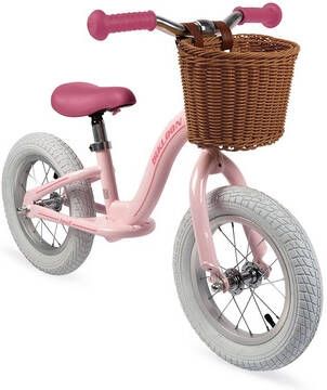 Janod ®, Vintage Bikloon Loopfiets Roze met mand