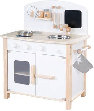 kindsgard Speelkeuken laekkermad inclusief kookgerei klein wit