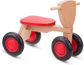 New Classic Toys Loopfiets Met 4 Wielen Road Star Junior Vrijloop Rood/bruin