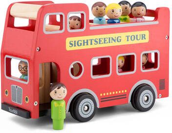 New Classic Toys ® Speelgoed bus Little Driver sightseeing bus inclusief figuren