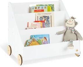 Pinolino ® Kinderrek Lasse wit, met veiligheidsvak aan de achterkant, 3 trapvormig gerangschikte vakken