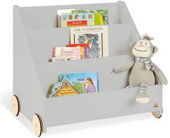Pinolino Kinderboekenkast Met Wielen Lasse Grijs