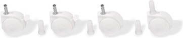 Pinolino ® Meubelwieltje Wit met doppen(set, 4 stuks )