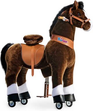 Ponycycle &#xAE, Chocolate Brown with white hoof horse