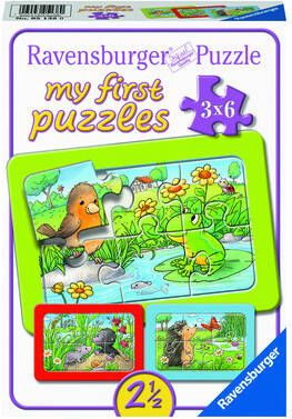 Ravensburger Kleine dieren in de tuin legpuzzel 6 stukjes