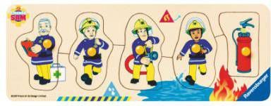 Ravensburger  mijn first wooden puzzel brandweerman Sam: Sam en zijn vrienden