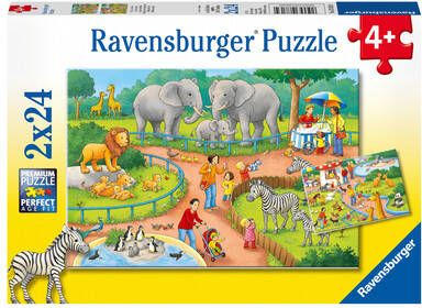 Ravensburger Puzzel Een Dag In De Dierentuin 2 X 24 Stukjes
