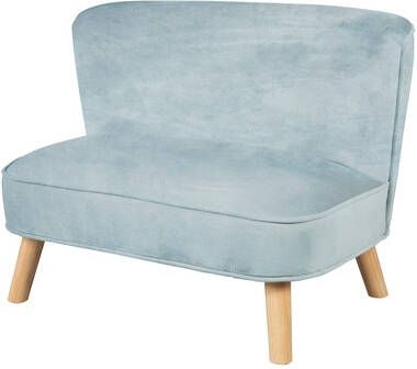 vidaXL Roba Kinderbank Lil Sofa Junior 48 X 70 X 50 Cm Fluweel Blauw