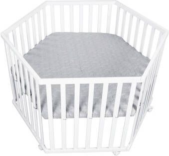 roba Kinderbox 6 hoekig wit Style Zilvergrijze sterren