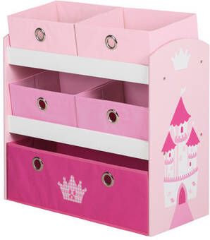 roba Speelgoedopberger Crown 63, 5x30x60 cm MDF roze