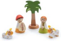 Sevi Kerststal accessoires Twee muzikanten en schapen