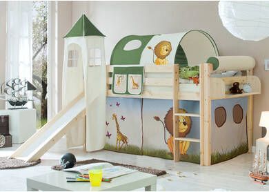 TICAA Hoogslaper met glijbaan en toren, Manuel grenen, Natur Safari