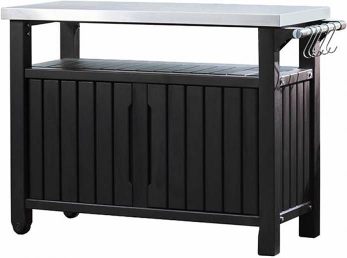 Keter BBQtafel Unity klassiek antraciet 235187 Woodywoodtoys.nl