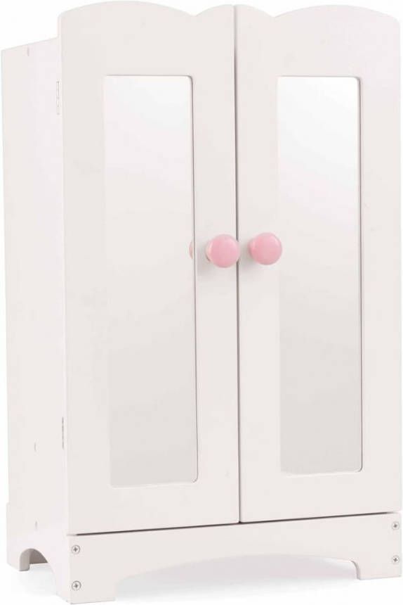 KidKraft Kleine poppen kledingkast 29, 6x22, 2x48 cm wit 60132