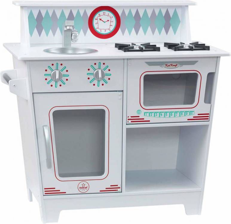 KidKraft Speelgoed keuken 66,7x35x64,1 cm wit 53384 Woodywoodtoys.nl