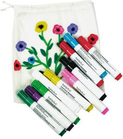 beleduc Knutselset Textielstiften, set van 10 Voor het schilderen van stoffen(set )