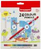 Bruynzeel Kids kleurpotloden, set van 24 stuks in geassorteerde kleuren online kopen