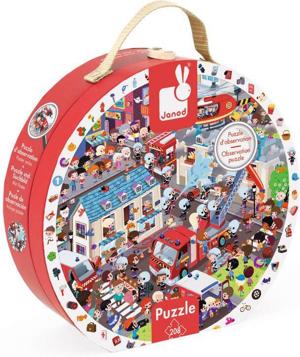 Janod Puzzel brandweer 6 9 jaar(208 stukjes )