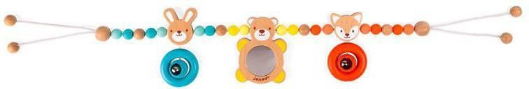 Janod Baby Pop Kinderwagenketting Haas Beer Vos Kleurrijk