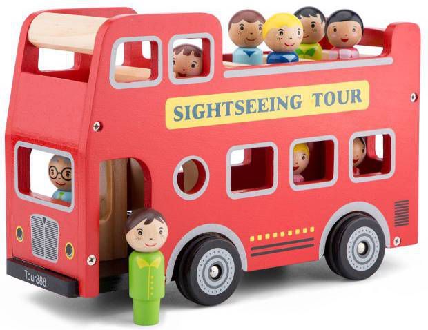 New Classic Toys ® Speelgoed bus Little Driver sightseeing bus inclusief figuren online kopen