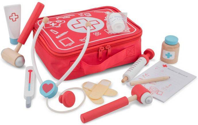 New Classic Toys dokterskoffertje junior 22 x 18 cm rood 11 delig online kopen