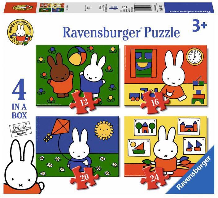 Ravensburger nijntje 4 in 1 box blokpuzzel 24 stukjes